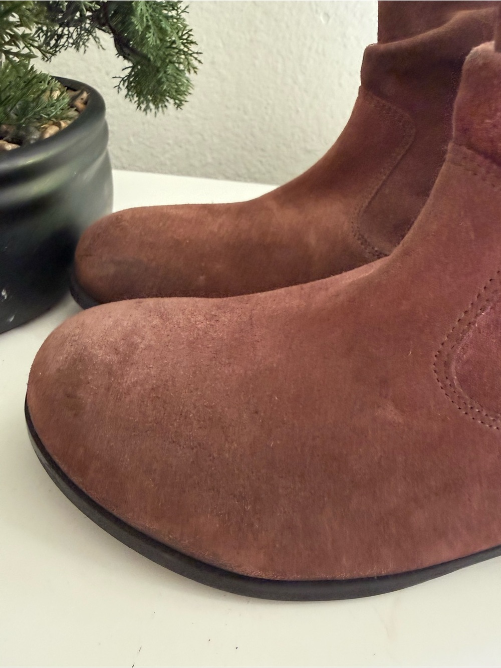 Birkenstock Sarnia  women size 6 Chestnut Brown Suede Slouch Ankle Booties - Picture 4 of 11